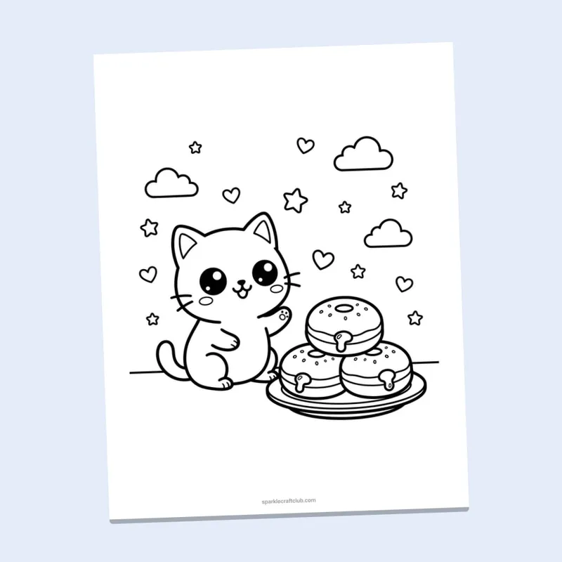 Cute Hanukkah Friends Coloring Pages, page preview 4
