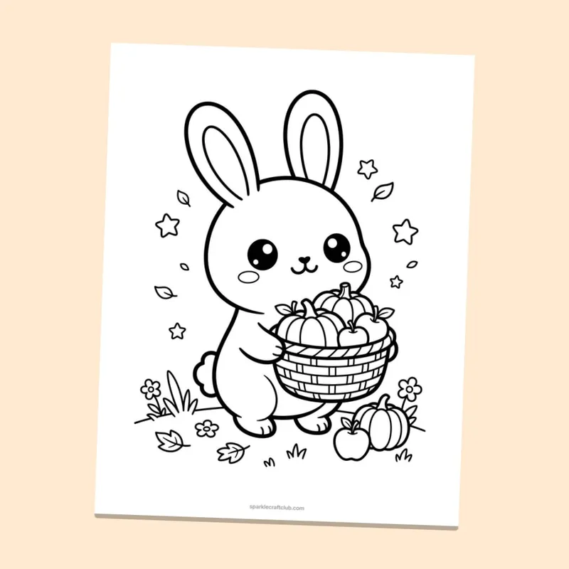 Thankful Animals Thanksgiving Coloring Pages, page preview 3